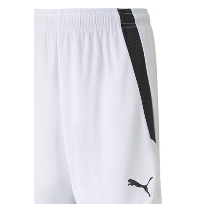 White-Black - Side - Puma Childrens-Kids Team Liga Football Shorts