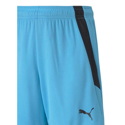 Blue Atoll-Black - Side - Puma Childrens-Kids Team Liga Football Shorts