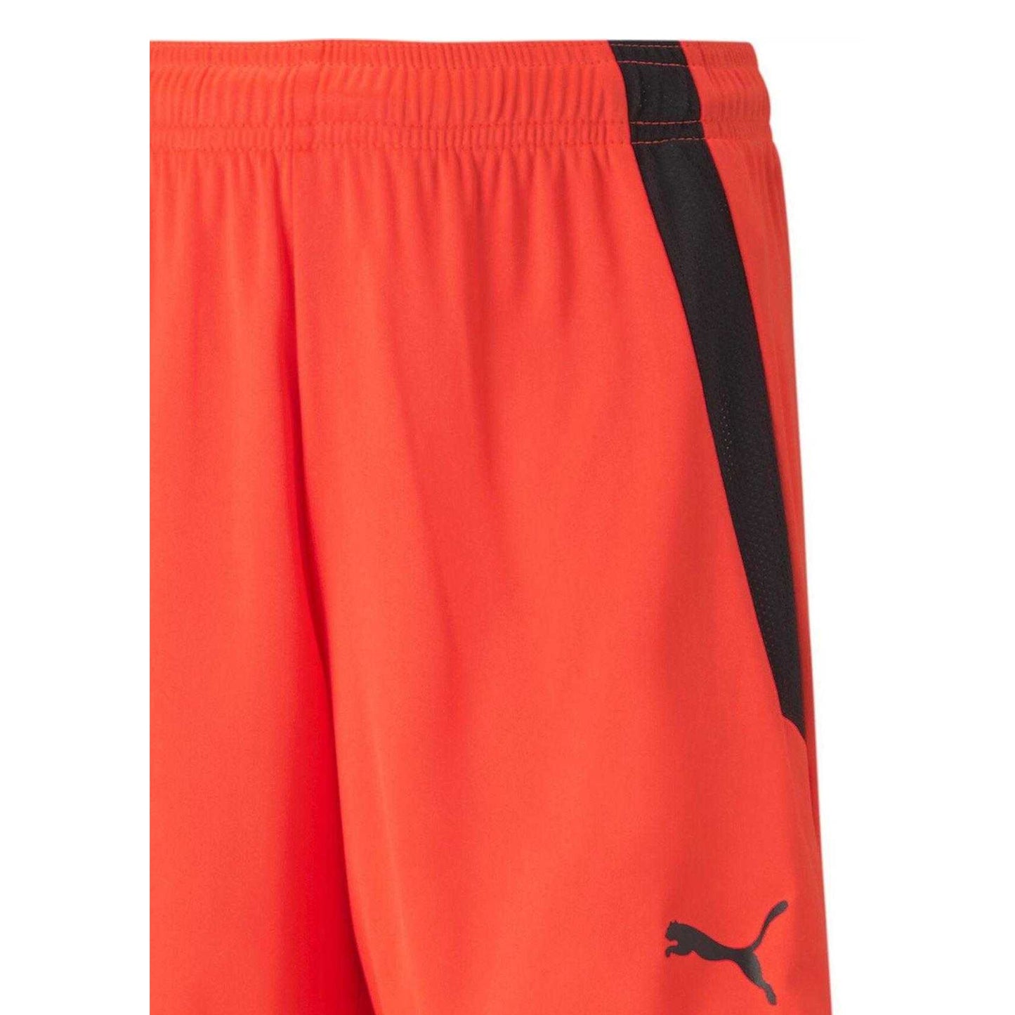 Classic Red-Black - Side - Puma Childrens-Kids Team Liga Football Shorts