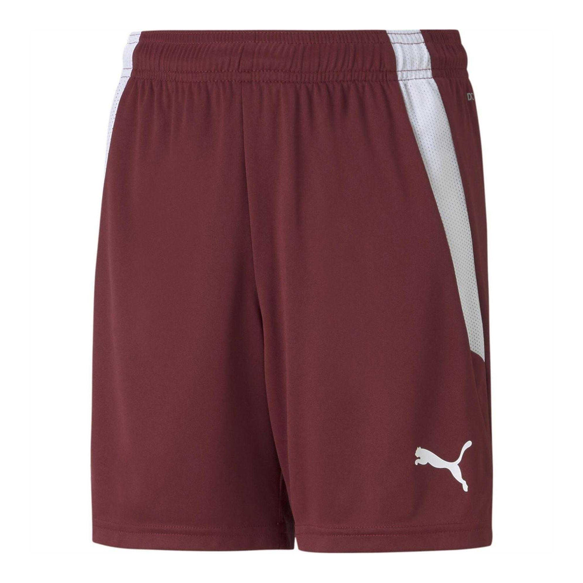 Cordovan Red-White - Front - Puma Childrens-Kids Team Liga Football Shorts