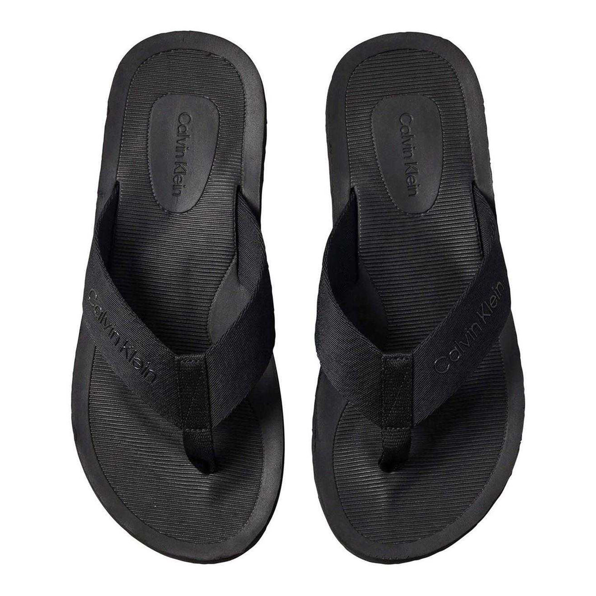 Triple Black - Side - Calvin Klein Mens Flip Flops