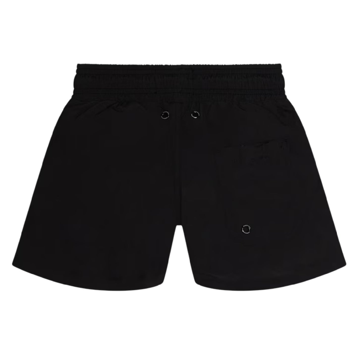Black - Back - Weekend Offender Boys Badge Swim Shorts
