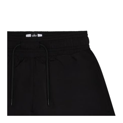 Black - Side - Weekend Offender Boys Badge Swim Shorts