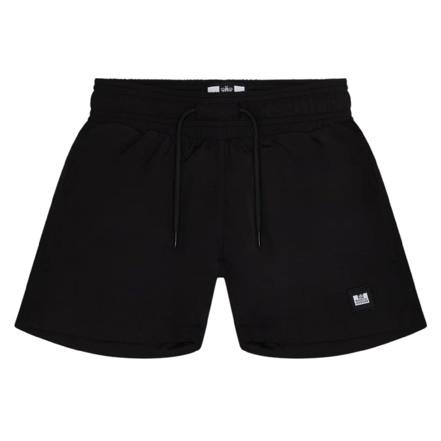 Black - Front - Weekend Offender Boys Badge Swim Shorts