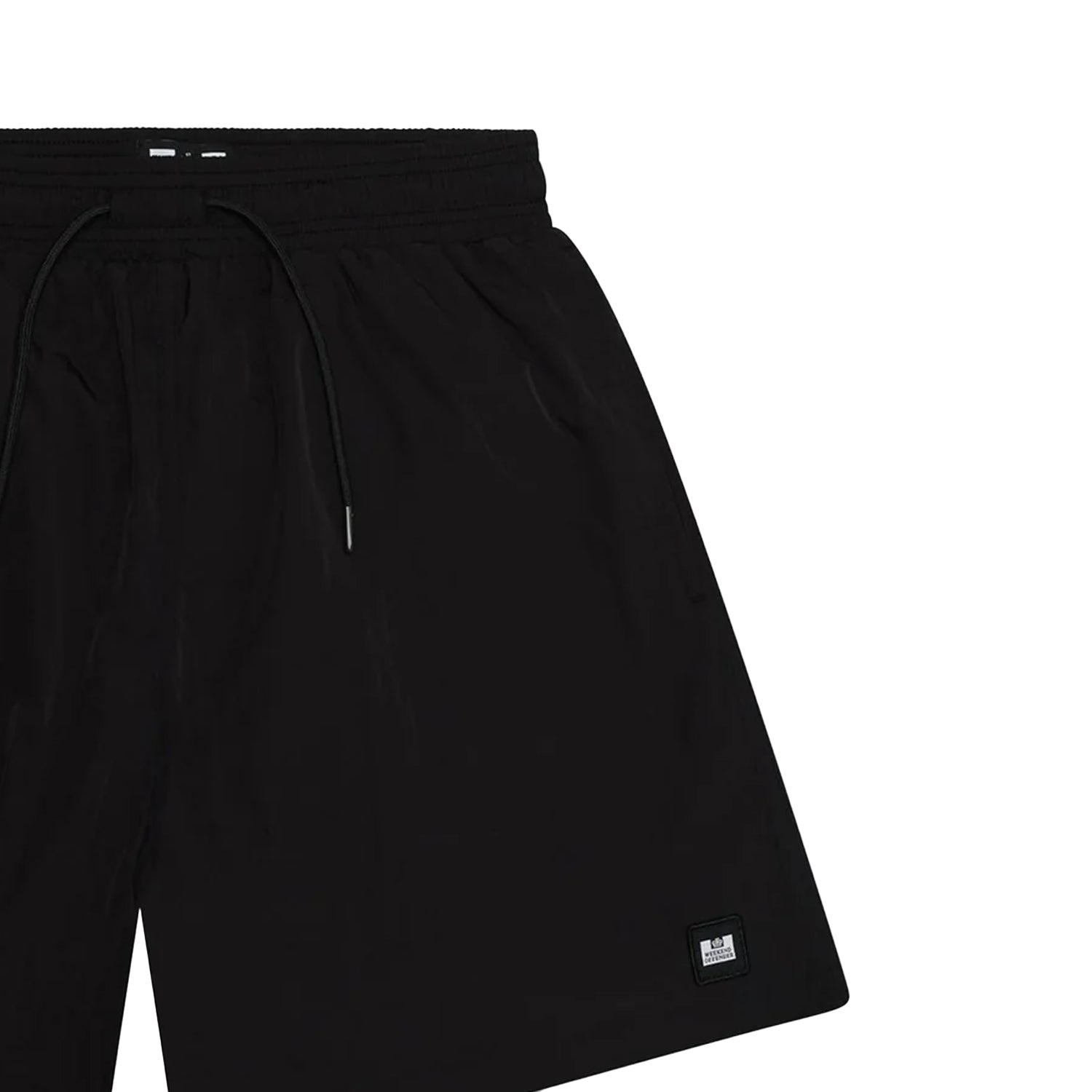 Black - Side - Weekend Offender Mens Badge Swim Shorts