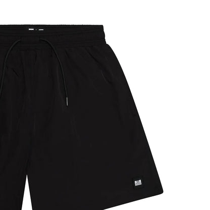 Black - Side - Weekend Offender Mens Badge Swim Shorts