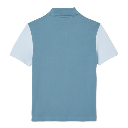 Blue - Back - Lacoste Childrens-Kids Colour Block Regular Polo Shirt
