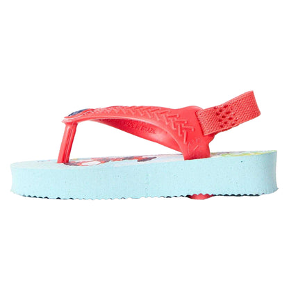 Blue-Red - Back - Spider-Man Childrens-Kids Flip Flops