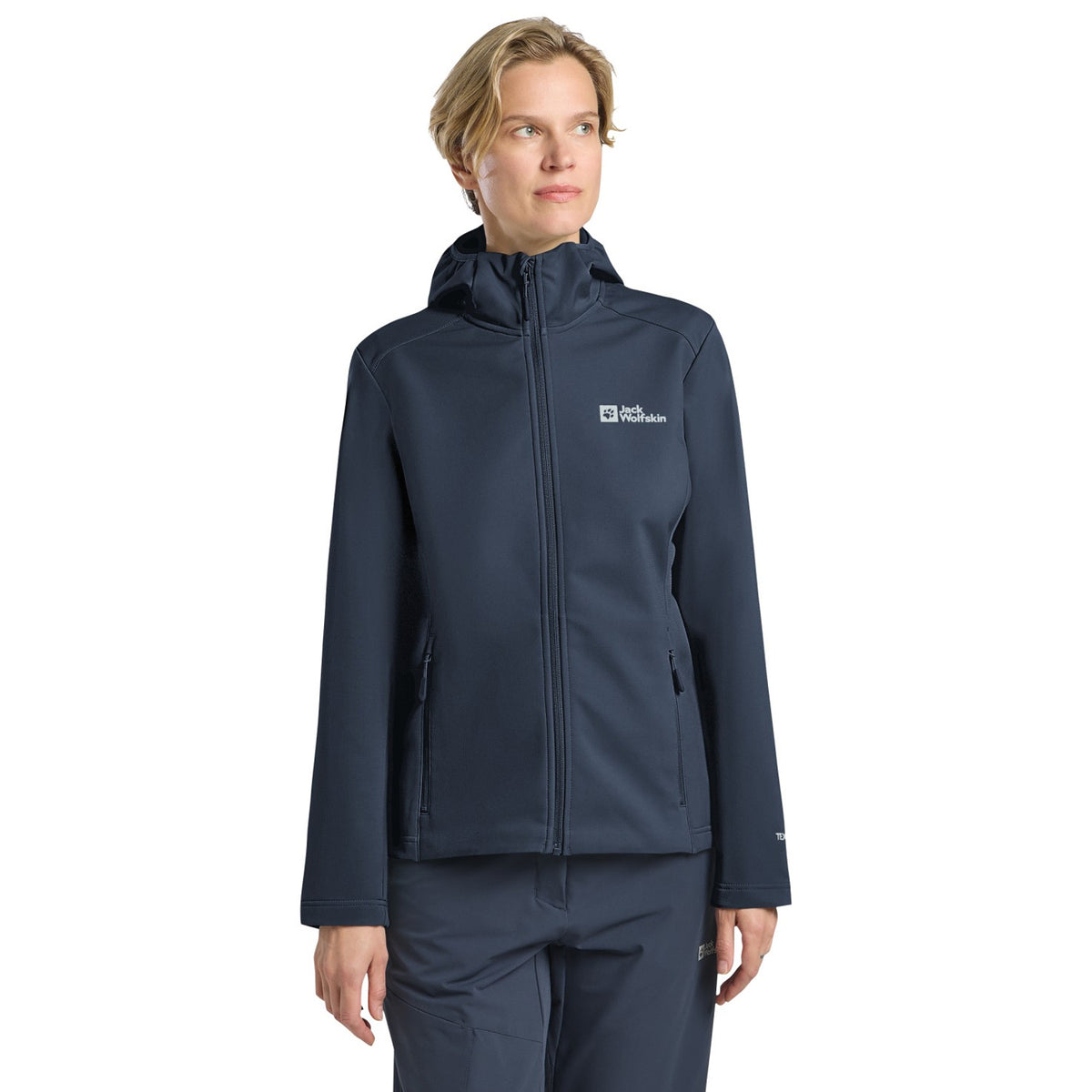 Blue - Pack Shot - Jack Wolfskin Womens-Ladies Breathable Soft Shell Jacket