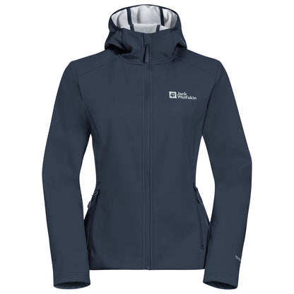 Blue - Front - Jack Wolfskin Womens-Ladies Breathable Soft Shell Jacket