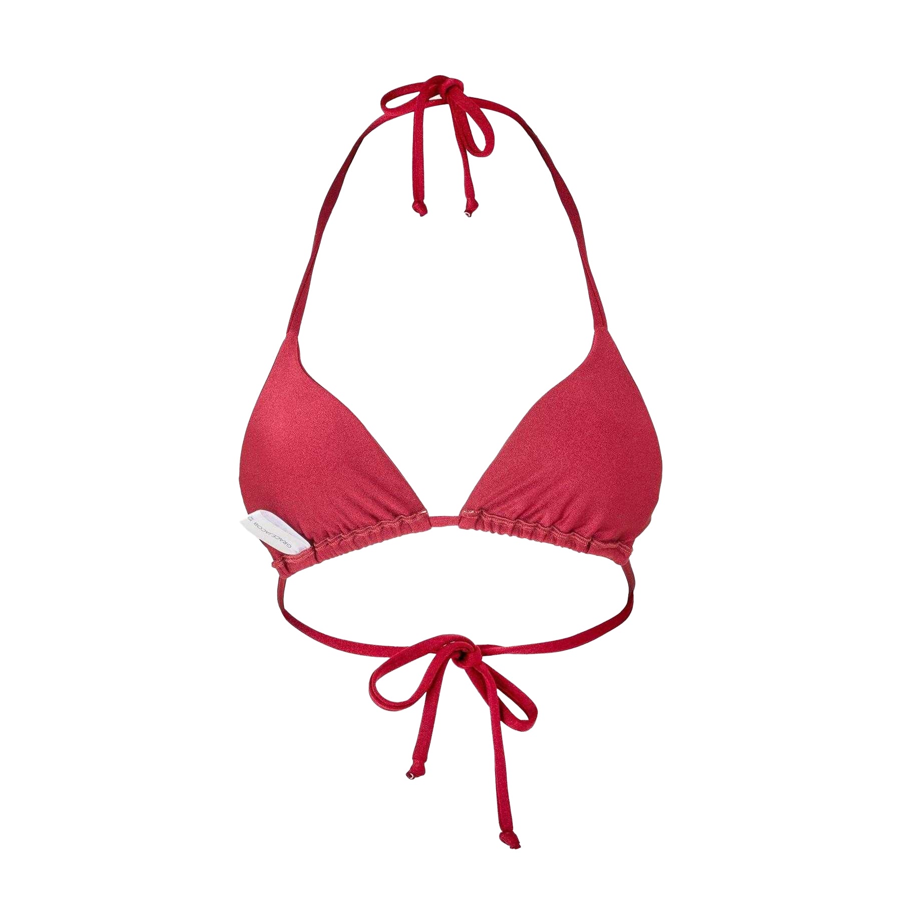 Maroon - Back - Grace Jacob Womens-Ladies Triangle Cups Bikini Top