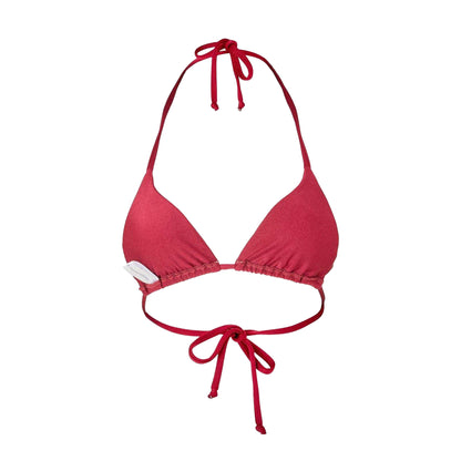 Maroon - Back - Grace Jacob Womens-Ladies Triangle Cups Bikini Top