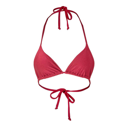 Maroon - Front - Grace Jacob Womens-Ladies Triangle Cups Bikini Top
