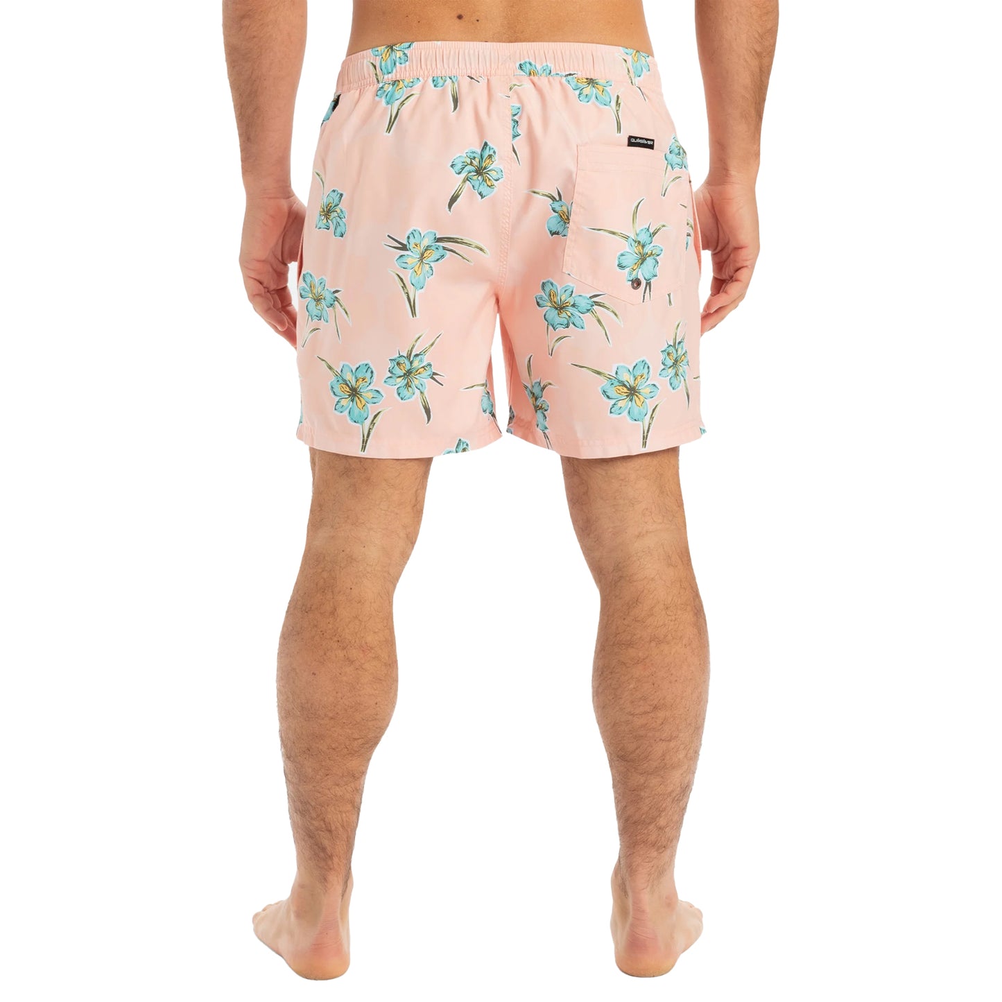 Peach - Back - Quiksilver Mens Floral Swim Shorts