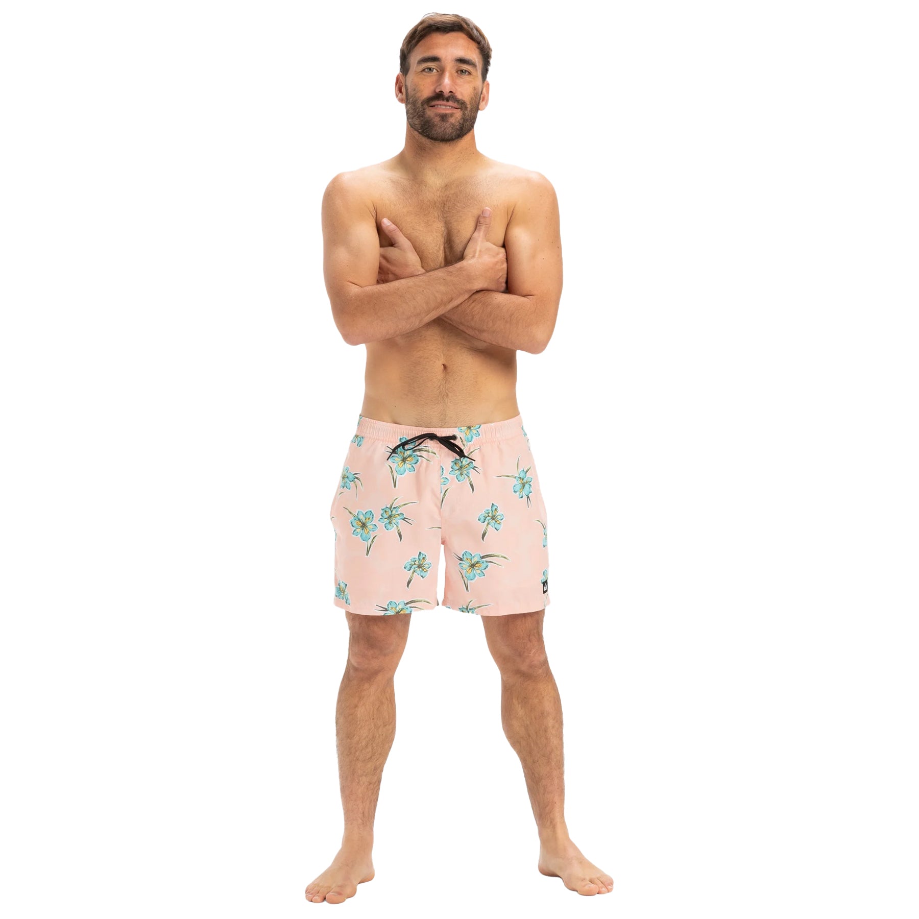 Peach - Lifestyle - Quiksilver Mens Floral Swim Shorts