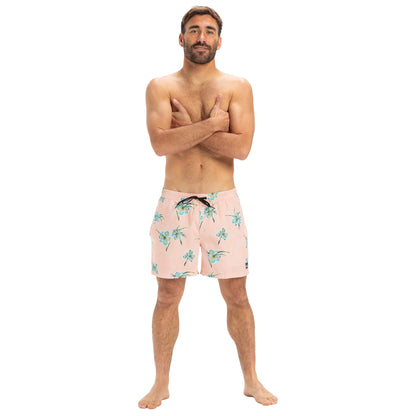 Peach - Lifestyle - Quiksilver Mens Floral Swim Shorts