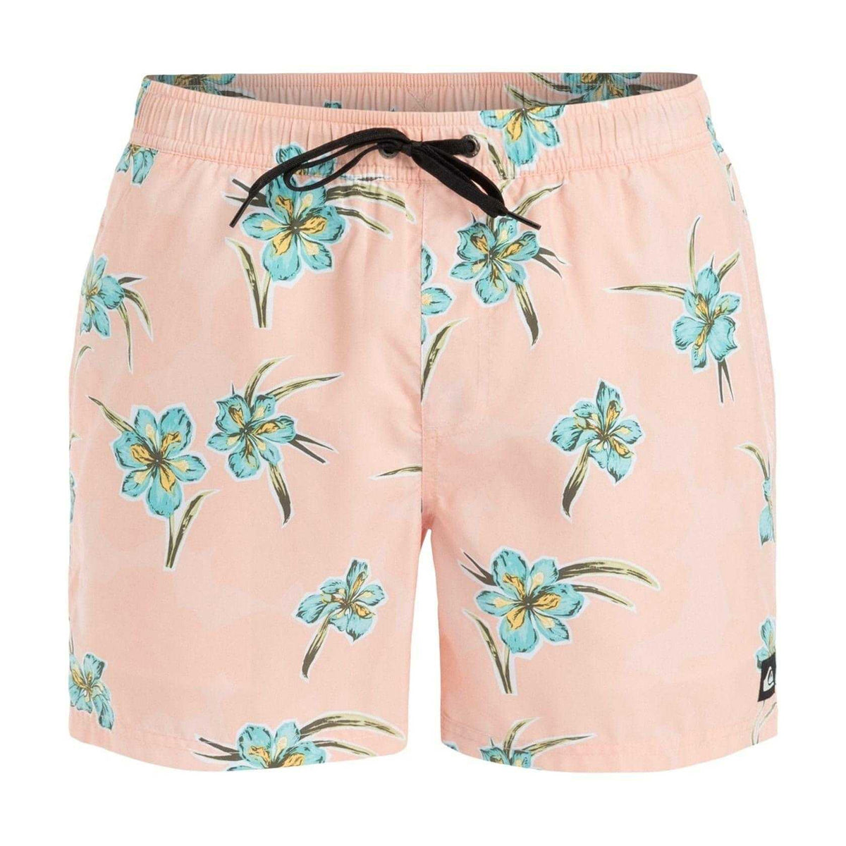 Peach - Front - Quiksilver Mens Floral Swim Shorts