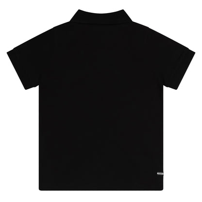 Black - Back - Weekend Offender Childrens-Kids Barnum Cotton Polo Shirt