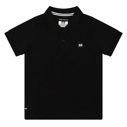 Black - Front - Weekend Offender Childrens-Kids Barnum Cotton Polo Shirt