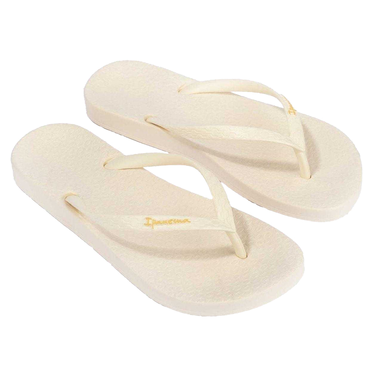 Beige - Front - Ipanema Womens-Ladies Anat Logo Flat Flip Flops
