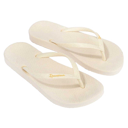 Beige - Front - Ipanema Womens-Ladies Anat Logo Flat Flip Flops