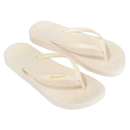 Beige - Front - Ipanema Womens-Ladies Anat Logo Flat Flip Flops