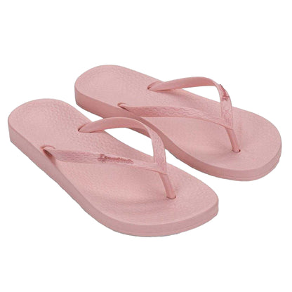 Light Pink - Front - Ipanema Womens-Ladies Anat Logo Flat Flip Flops
