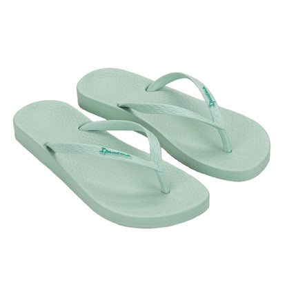 Green - Side - Ipanema Womens-Ladies Anat Logo Flat Flip Flops