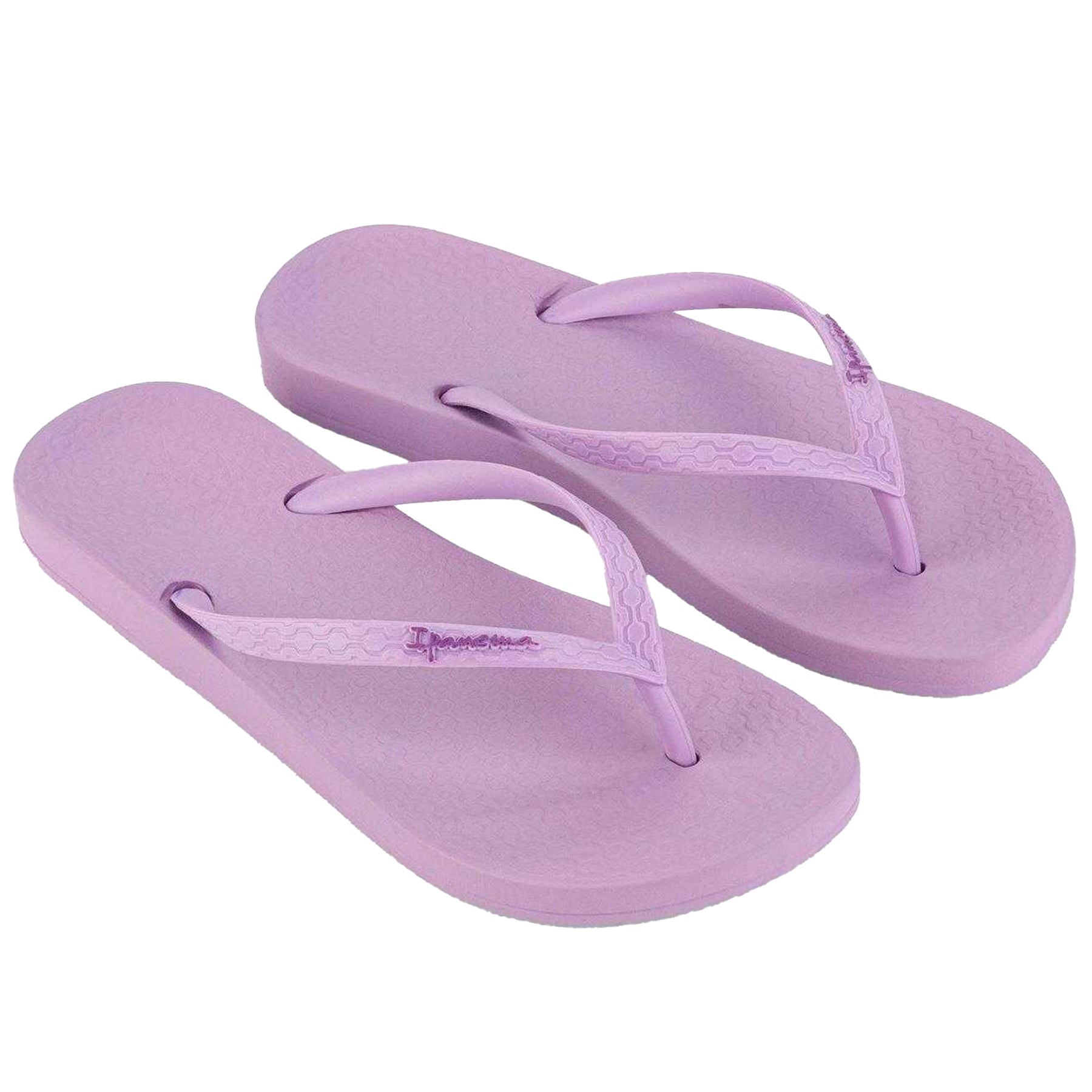 Lilac - Side - Ipanema Womens-Ladies Anat Logo Flat Flip Flops