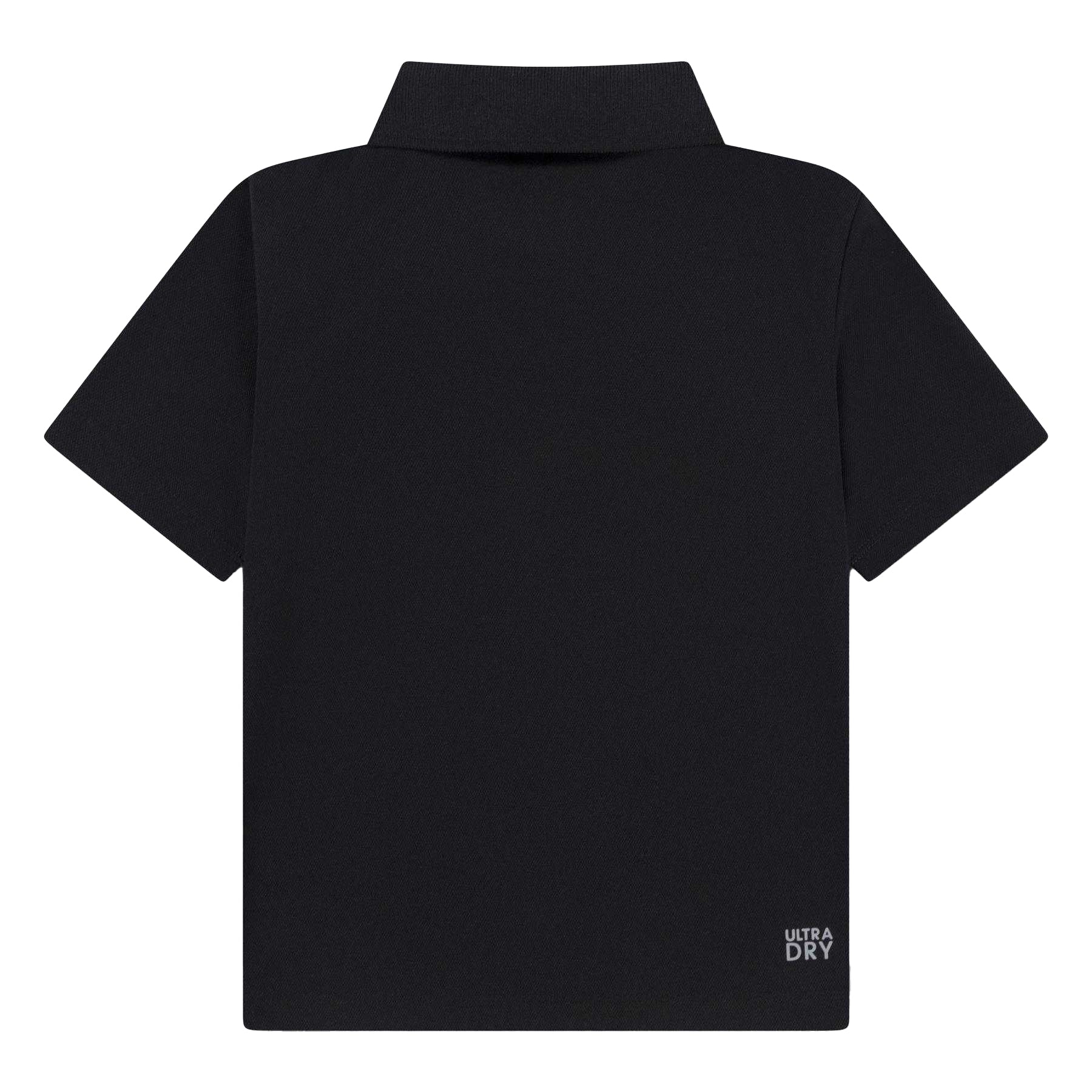 Black - Back - Lacoste Childrens-Kids Sport Embroidered Logo Polo Shirt