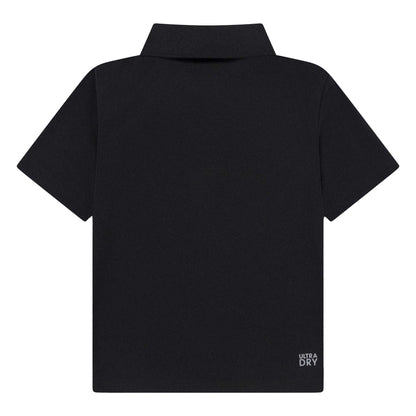 Black - Back - Lacoste Childrens-Kids Sport Embroidered Logo Polo Shirt