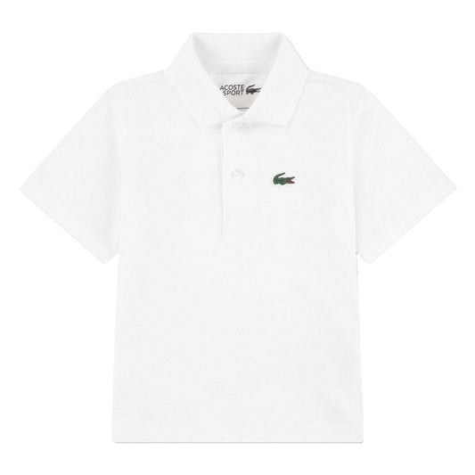 White - Front - Lacoste Childrens-Kids Sport Embroidered Logo Polo Shirt