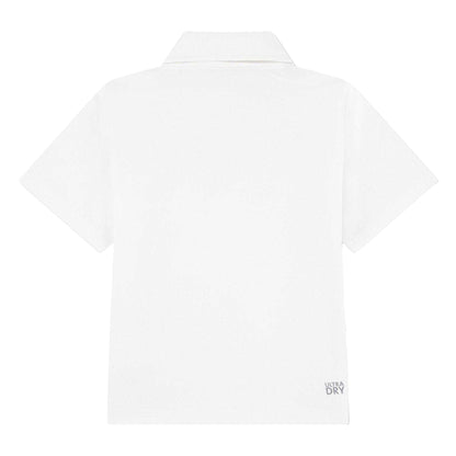 White - Back - Lacoste Childrens-Kids Sport Embroidered Logo Polo Shirt