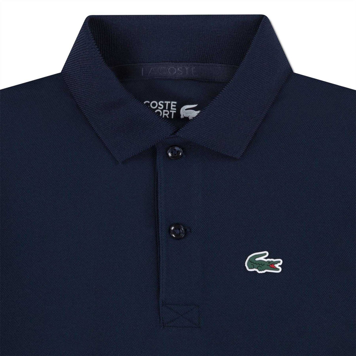 Marine Blue - Side - Lacoste Childrens-Kids Sport Embroidered Logo Polo Shirt