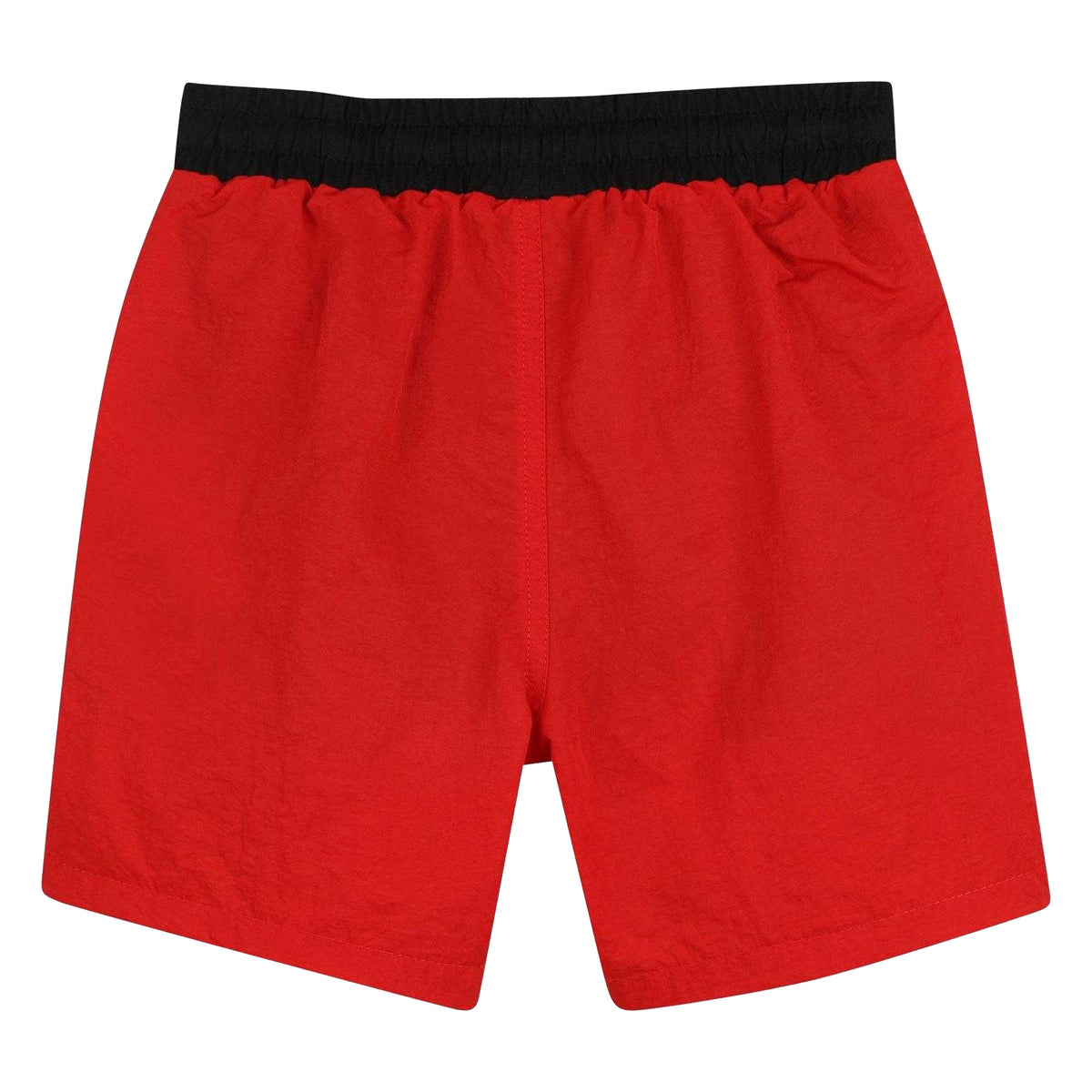 Bright Red - Back - Hugo Childrens-Kids Logo Swim Shorts