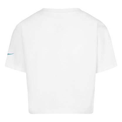 White - Back - Nike Girls Icon Boxy T-Shirt