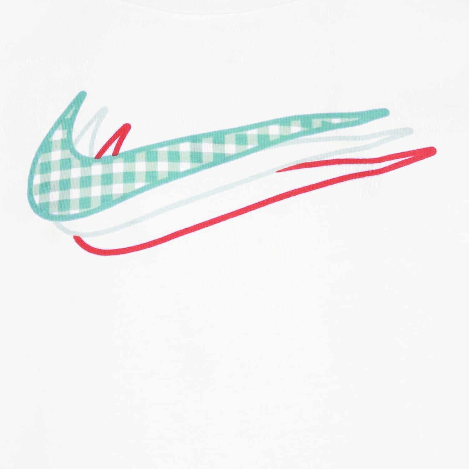 White - Side - Nike Girls Icon Boxy T-Shirt