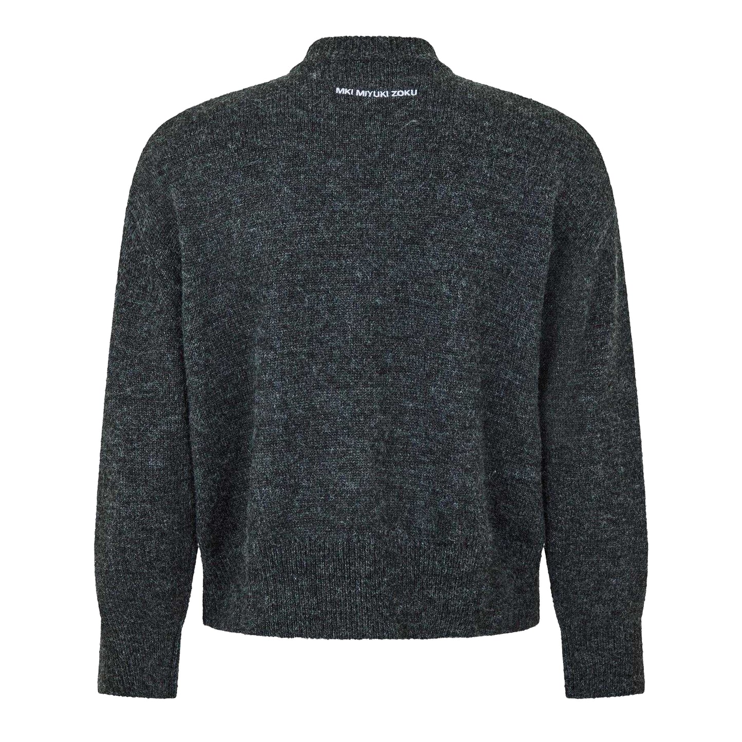 Charcoal - Back - MKI MIYUKI ZOKU Mens Mohair Jumper