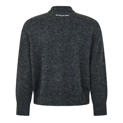 Charcoal - Back - MKI MIYUKI ZOKU Mens Mohair Jumper