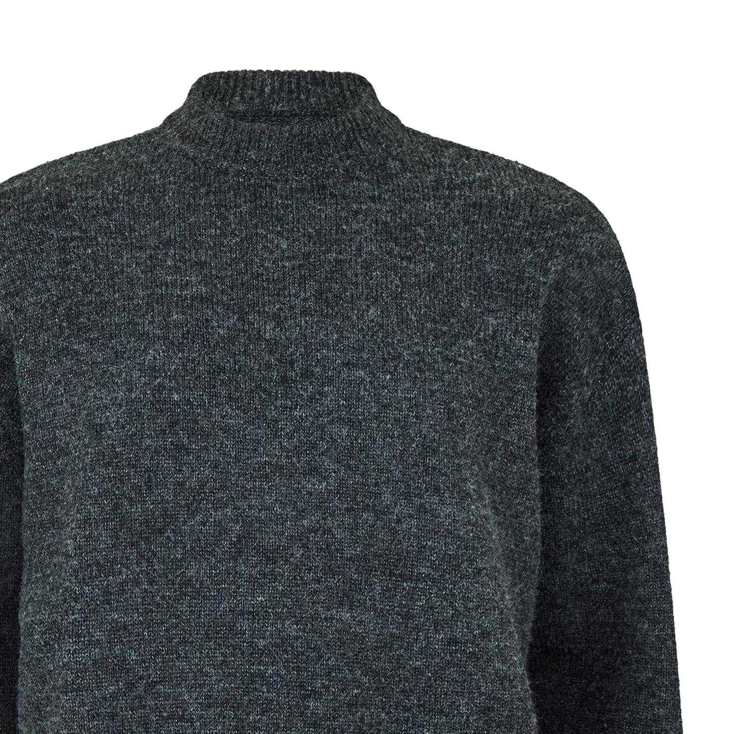 Charcoal - Side - MKI MIYUKI ZOKU Mens Mohair Jumper