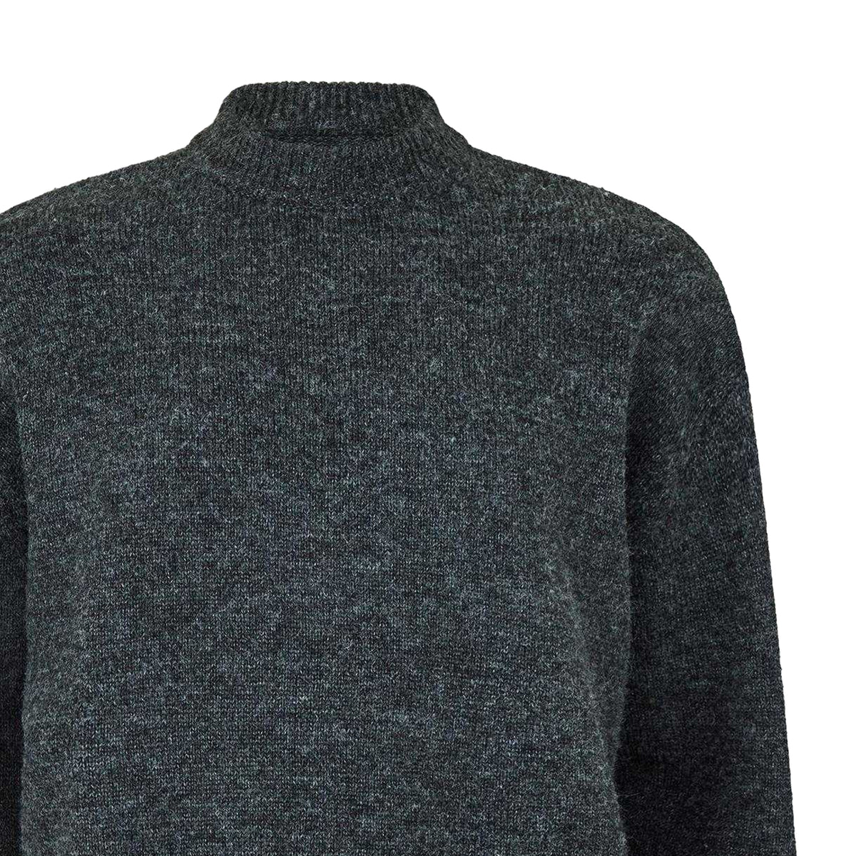Charcoal - Side - MKI MIYUKI ZOKU Mens Mohair Jumper