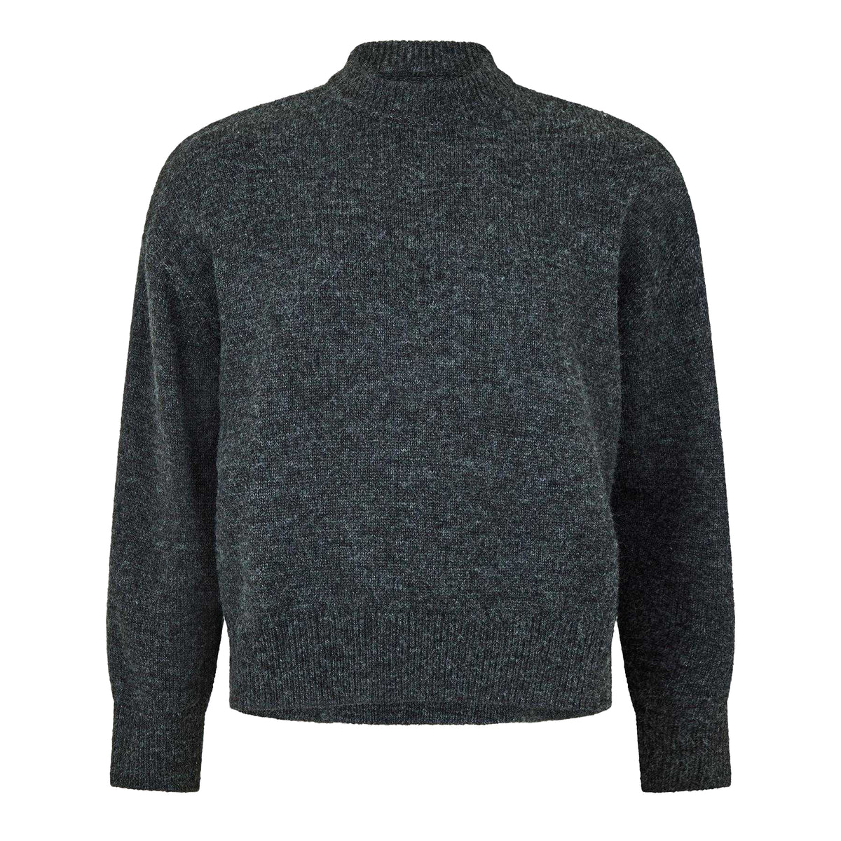 Charcoal - Front - MKI MIYUKI ZOKU Mens Mohair Jumper
