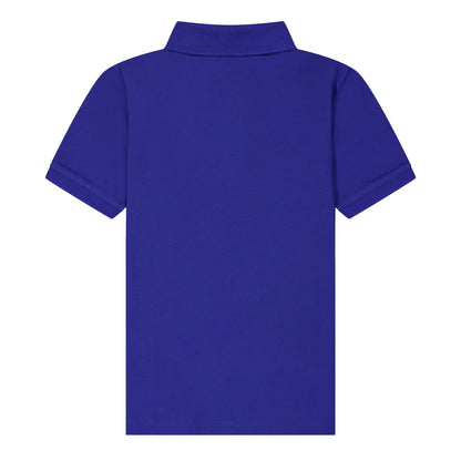 Blue - Back - Lyle & Scott Childrens-Kids Plain Polo Shirt