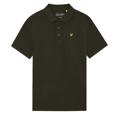 Olive - Front - Lyle & Scott Childrens-Kids Plain Polo Shirt