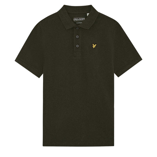 Olive - Front - Lyle & Scott Childrens-Kids Plain Polo Shirt