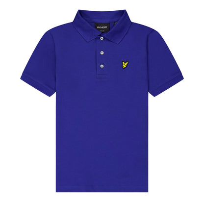 Blue - Front - Lyle & Scott Childrens-Kids Plain Polo Shirt