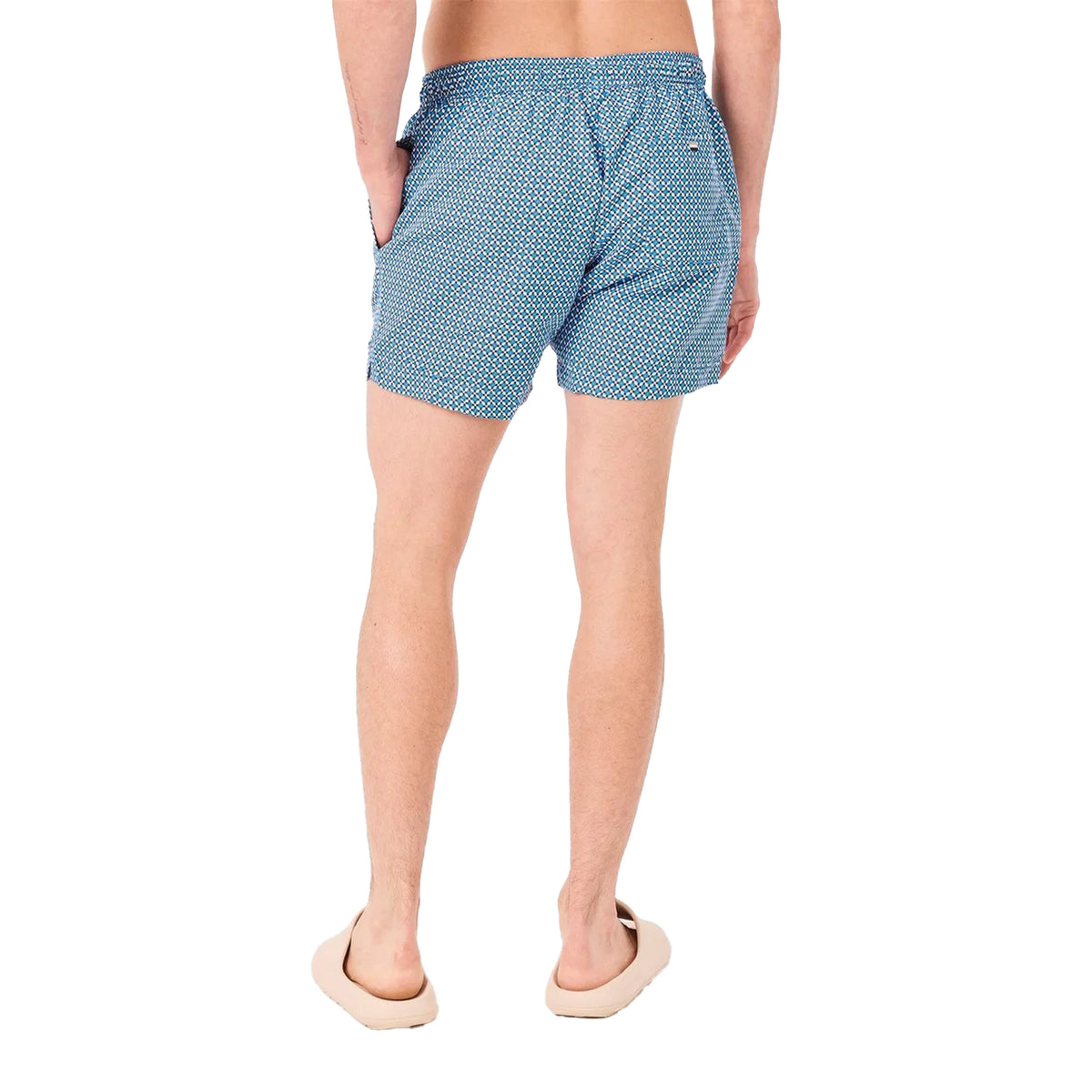 Open Blue - Lifestyle - Boss Mens Geometric Pattern Swim Shorts