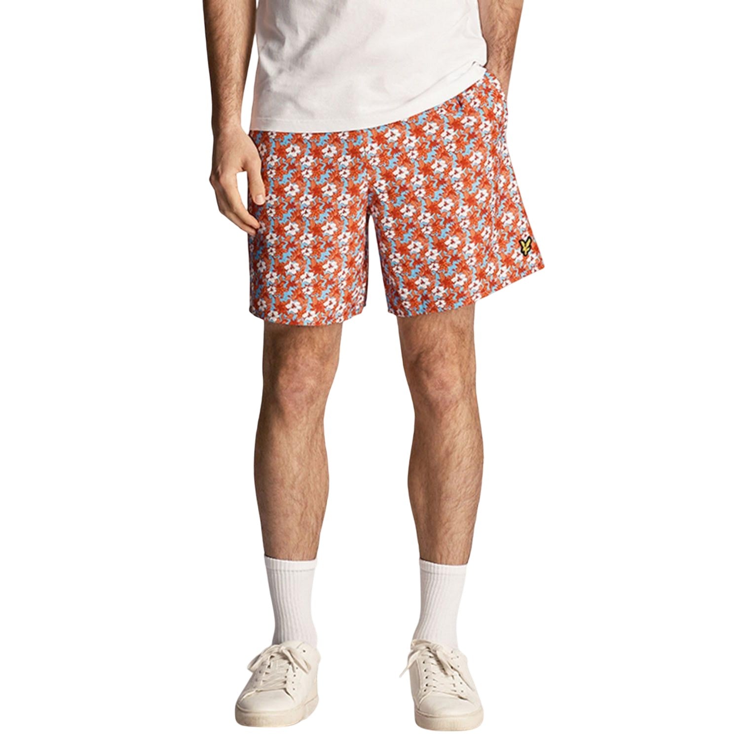 Orange - Lifestyle - Lyle & Scott Mens Resort Floral Swim Shorts