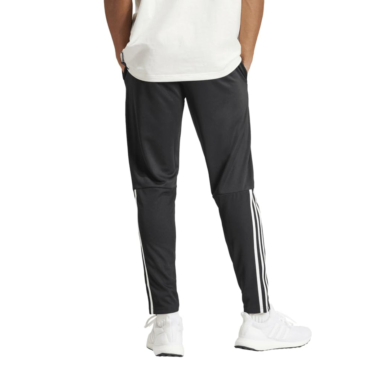 Black-White - Back - Adidas Mens Sereno Slim Tracksuit Bottoms