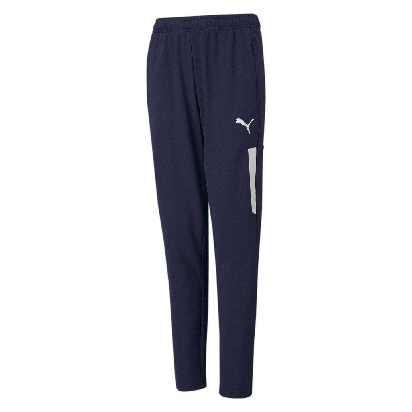 Peacoat-White - Front - Puma Childrens-Kids TeamLIGA Pro Tapered Tracksuit Bottoms